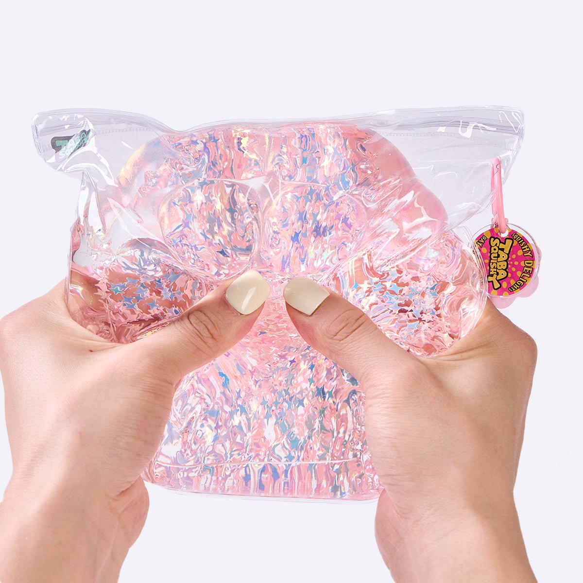 Jumbo Blingbling Transparent-pink Paw Taba Squishy - Image 5