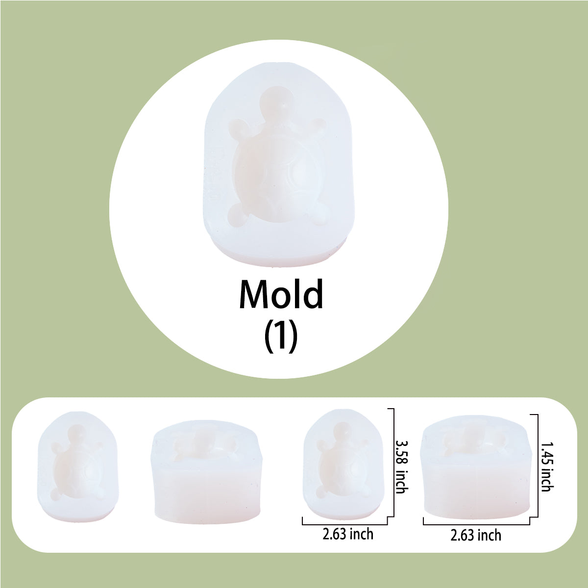 Turtle Taba Squishy DIY Mold Set - Image 2