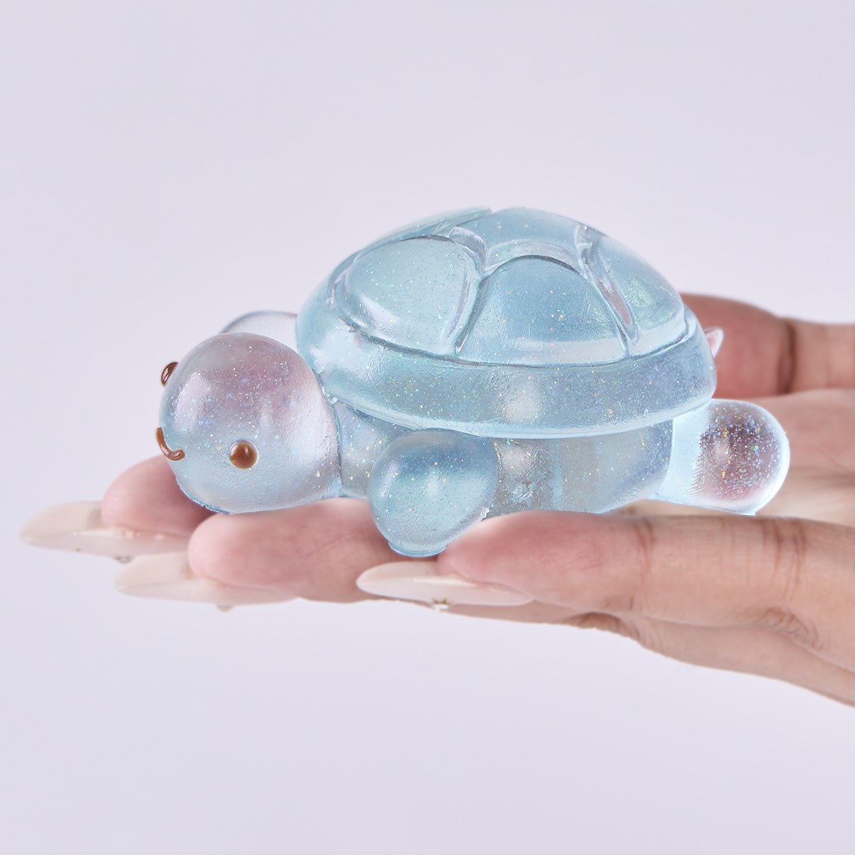 Glitter Transparent-blue Turtle Taba Squishy - Image 2