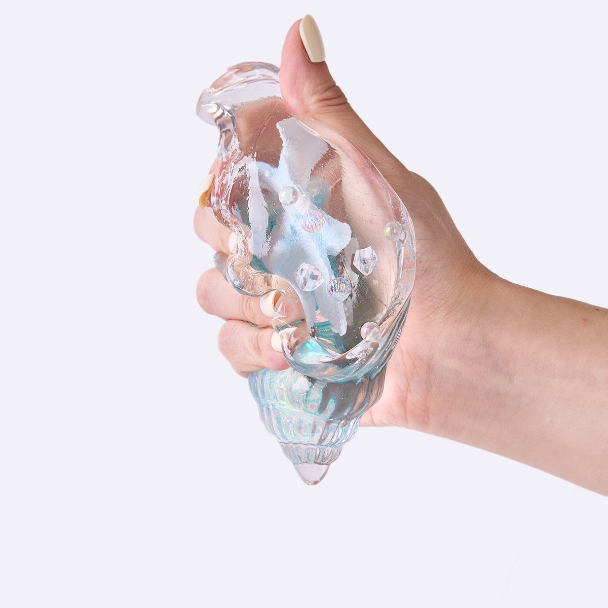 Blingbling Transparent-blue Conch with Starfish Taba Squishy - Image 4