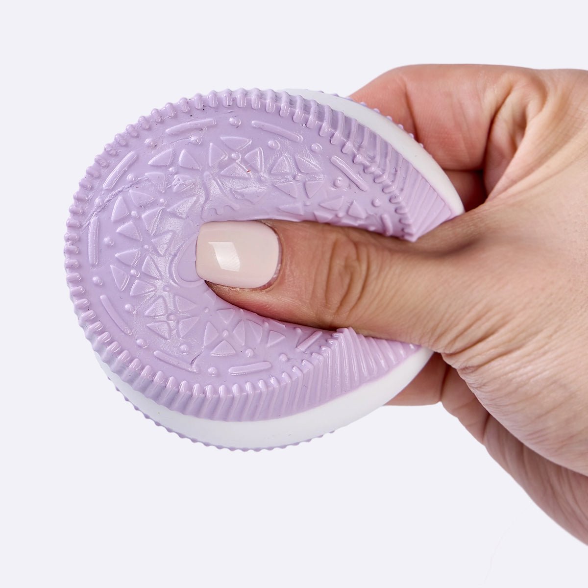 100g Purple-white Sandwich Cookie Taba Squishy - Image 3