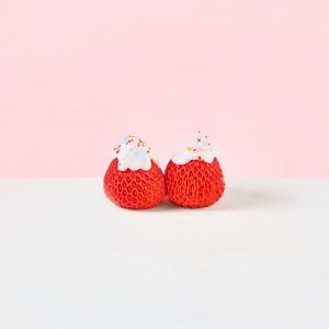 Cute Dual Strawberries Taba Squishy