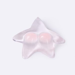 Glitter Clear-orange Starfish Taba Squishy