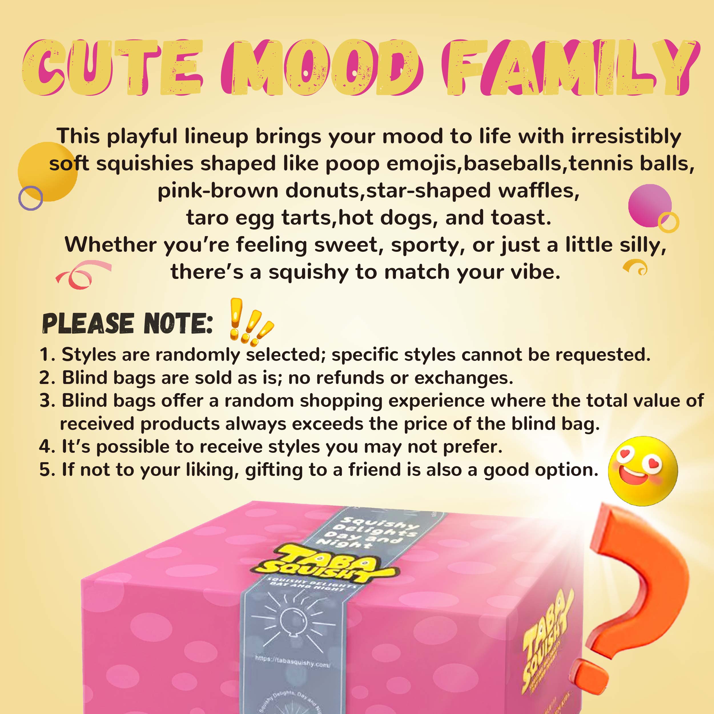 Cute Mood Blind Bag Taba Squishy - Image 2