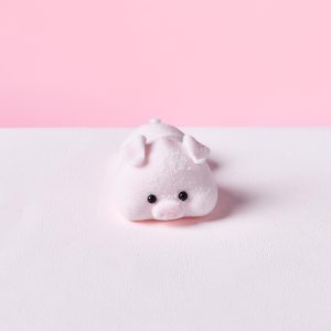 Flocked Mini Pink Pig Taba Squishy