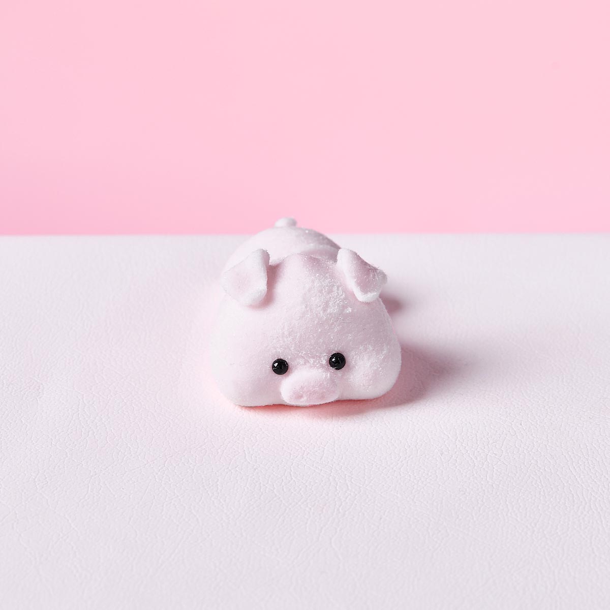 Flocked Mini Pink Pig Taba Squishy