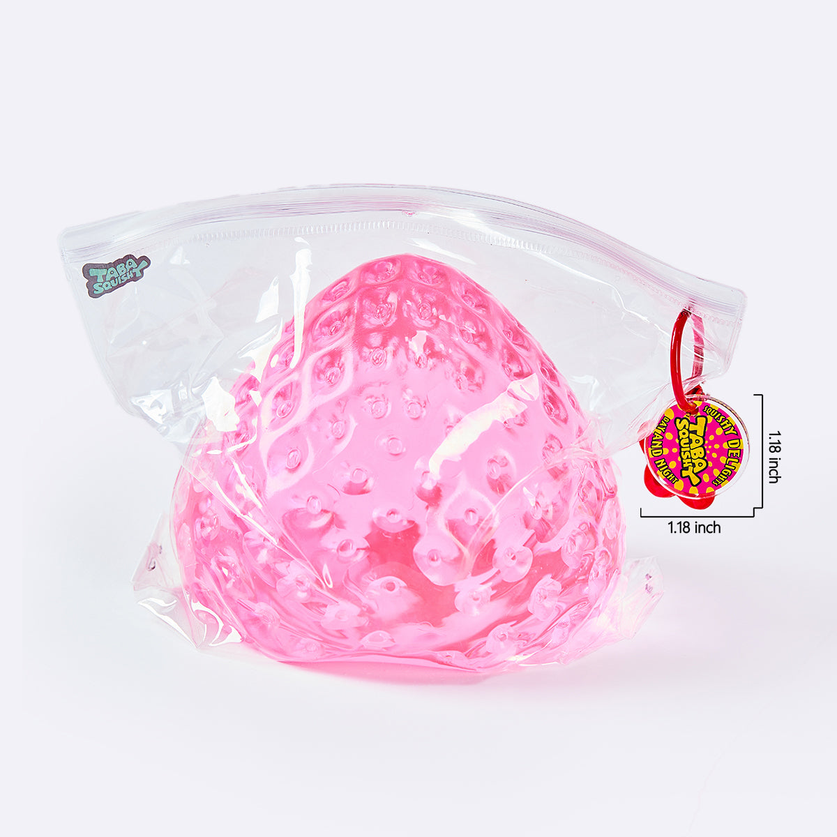 Jumbo Clear-pink Strawberry Taba Squishy - Image 6