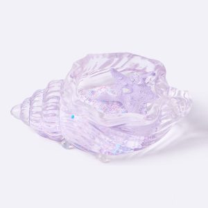 Blingbling Transparent-purple Conch with Starfish Taba Squishy