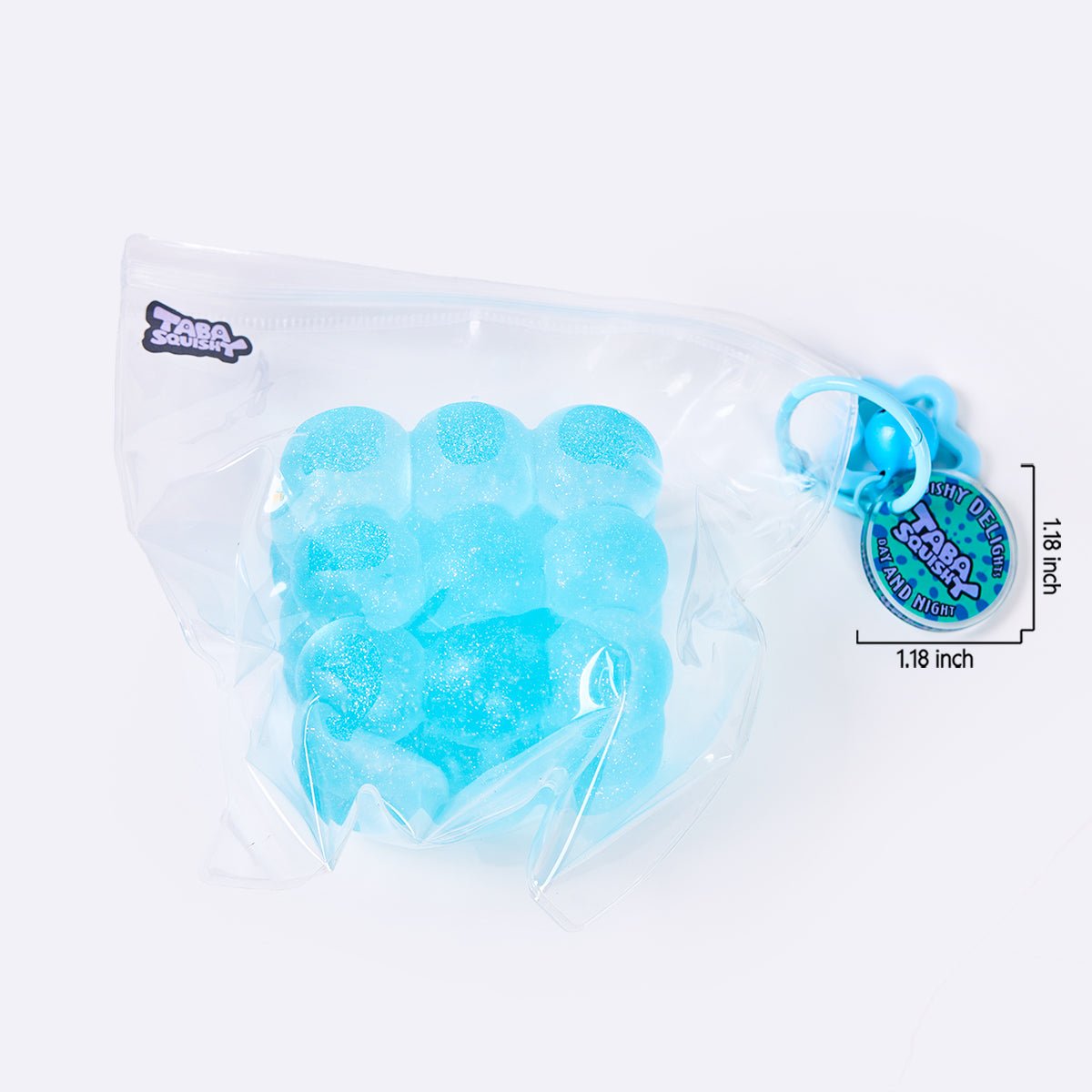 Glitter Blue Ice Cube Taba Squishy - Image 6