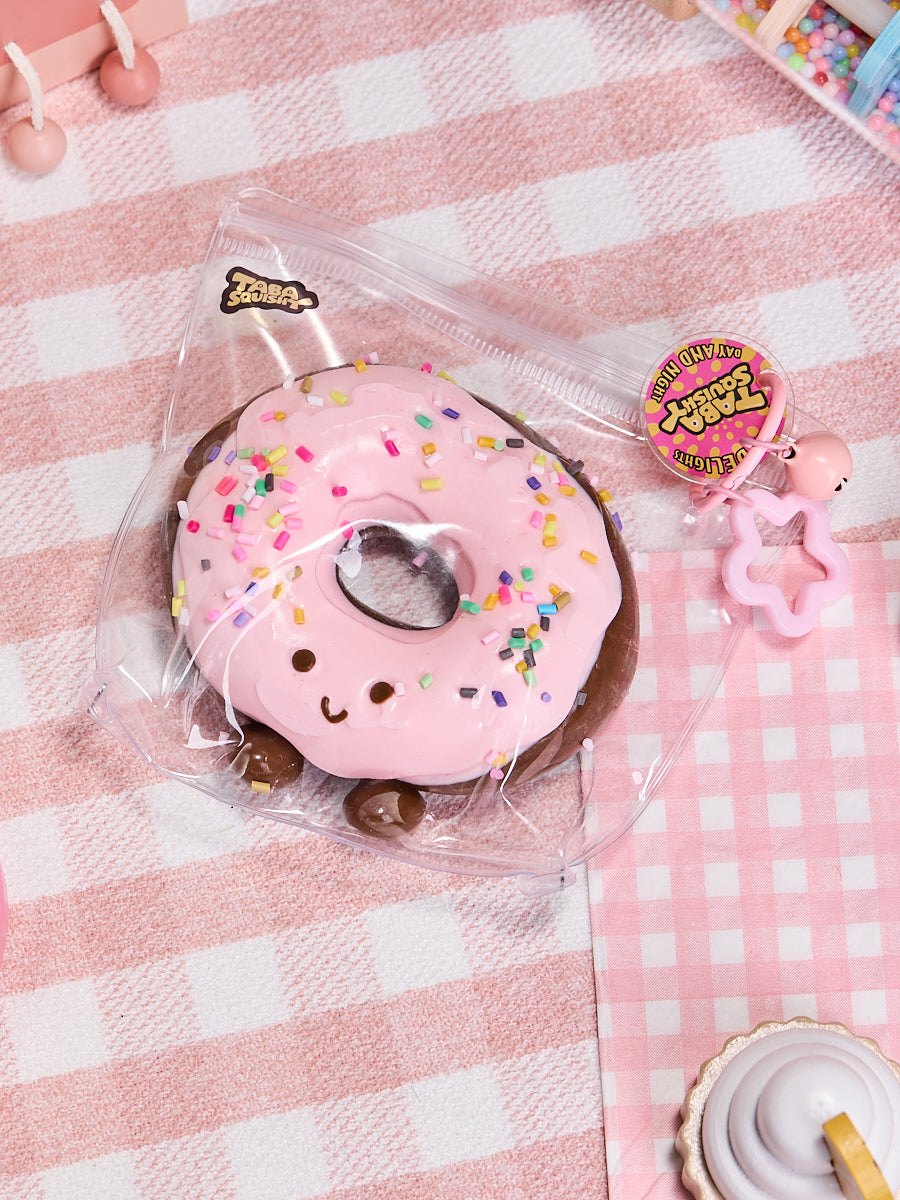 Cute Chocolate-pink Donut Taba Squishy - Image 8