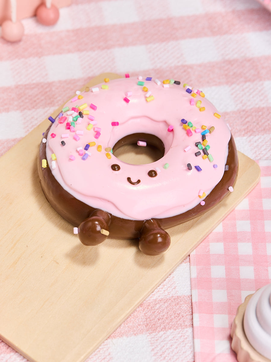 Cute Chocolate-pink Donut Taba Squishy - Image 7