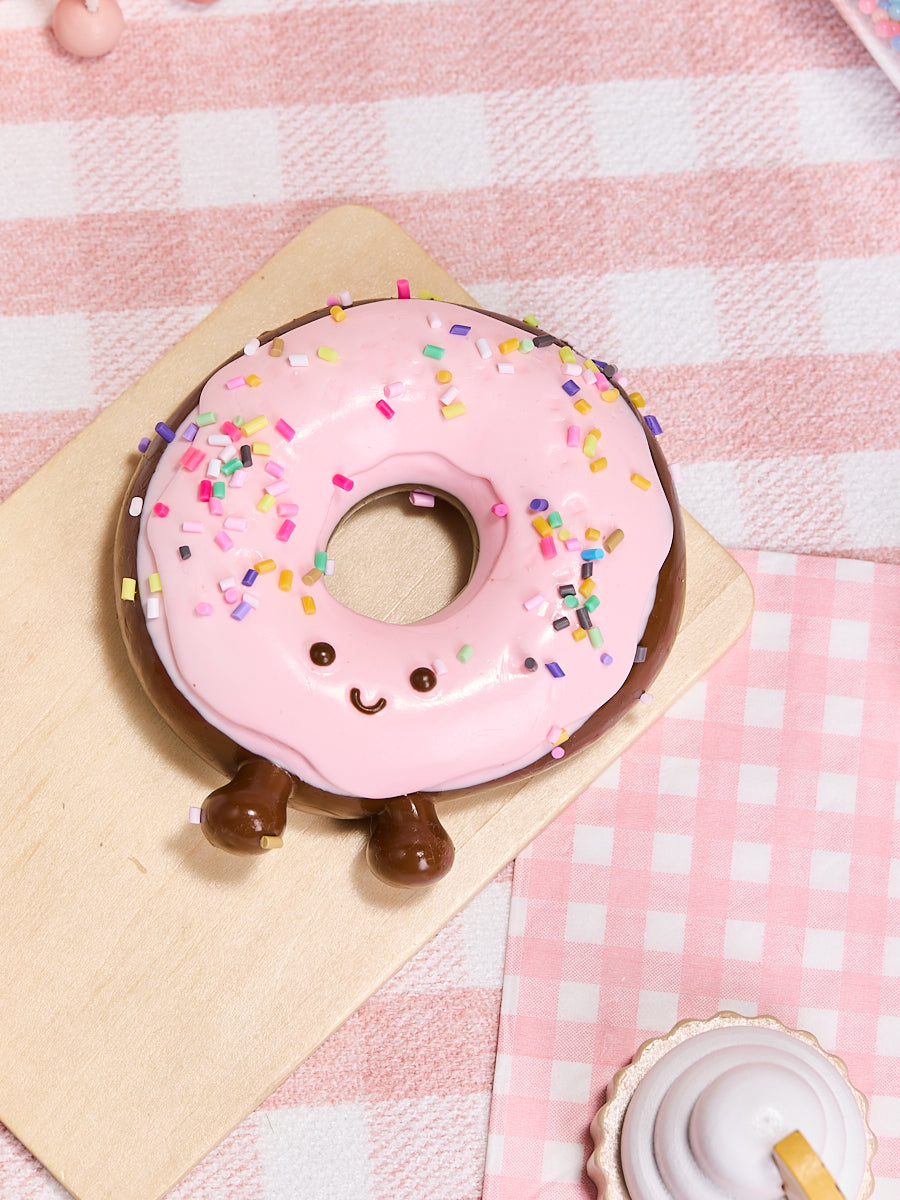 Cute Chocolate-pink Donut Taba Squishy - Image 9