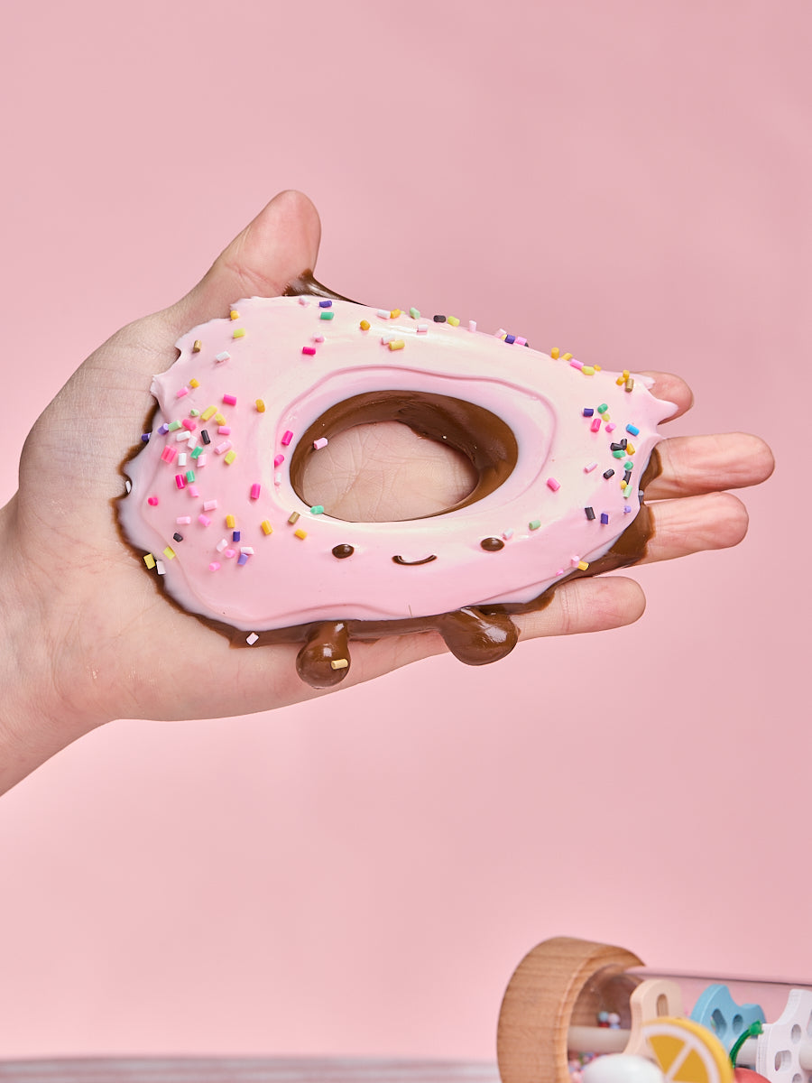 Cute Chocolate-pink Donut Taba Squishy - Image 3