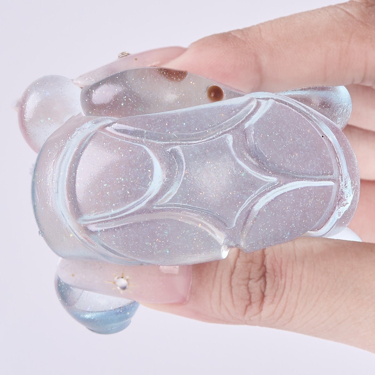 Glitter Transparent-blue Turtle Taba Squishy - Image 3