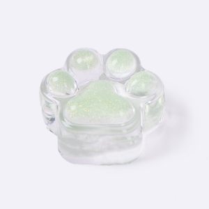 Glitter Clear-green Paw Taba Squishy