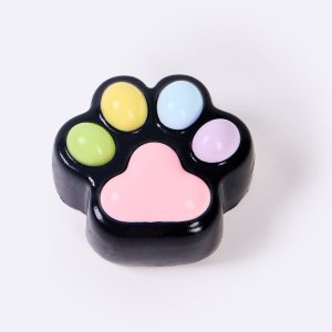 62g Black-colorful Paw Taba Squishy