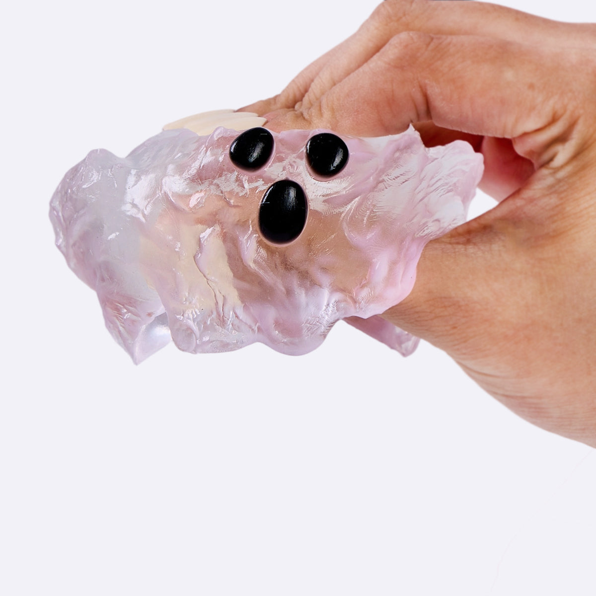 Clear-pink Ghost Taba Squishy - Image 3
