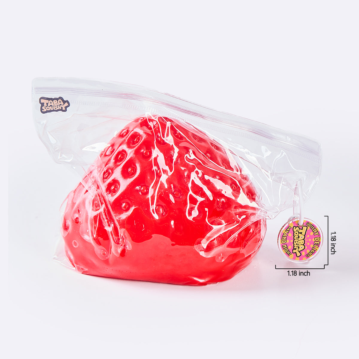 Jumbo Red Strawberry Taba Squishy - Image 6