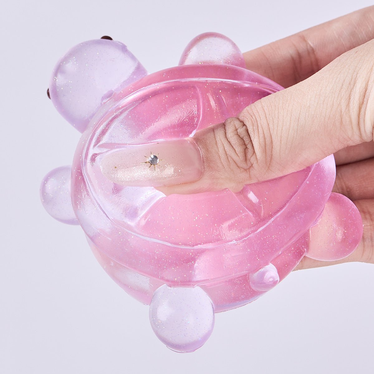 Glitter Transparent-purple Turtle Taba Squishy - Image 5