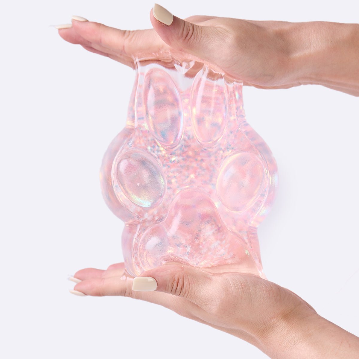 Jumbo Blingbling Transparent-pink Paw Taba Squishy - Image 4