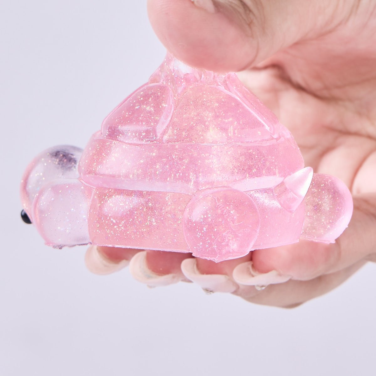 Glitter Transparent-pink Turtle Taba Squishy - Image 4