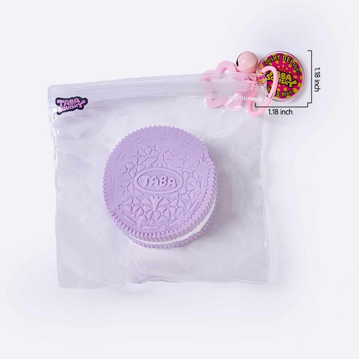 100g Purple-white Sandwich Cookie Taba Squishy - Image 6