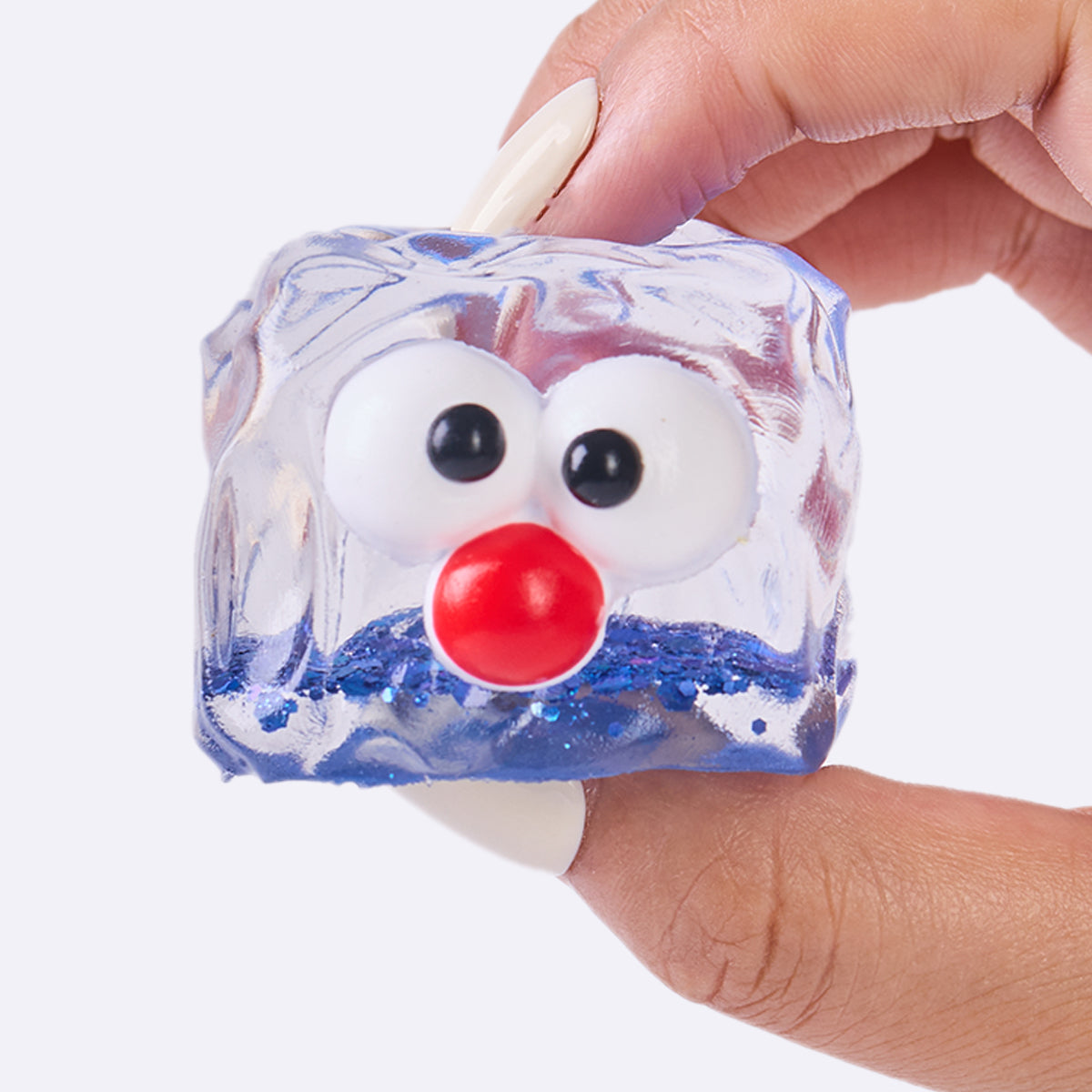 Funny Transparent-blue Ice Cube Taba Squishy - Image 3