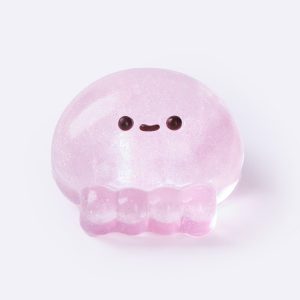 Glitter Transparent-pink Jellyfish Taba Squishy