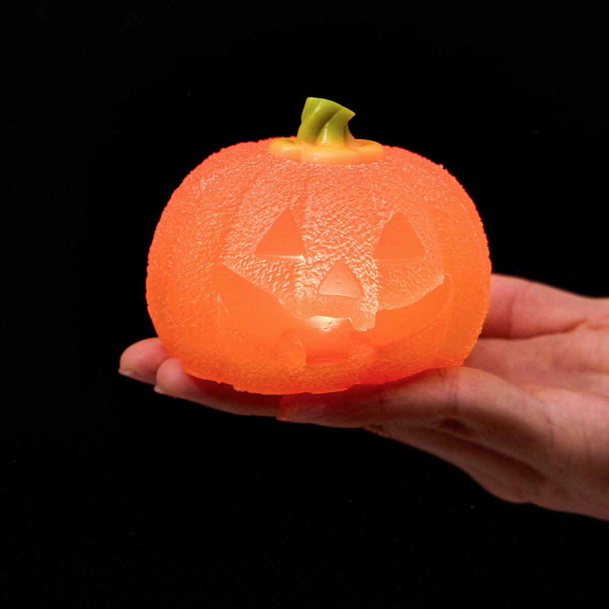 200g Clear Pumpkin with Red Light Taba Squishy - Image 3