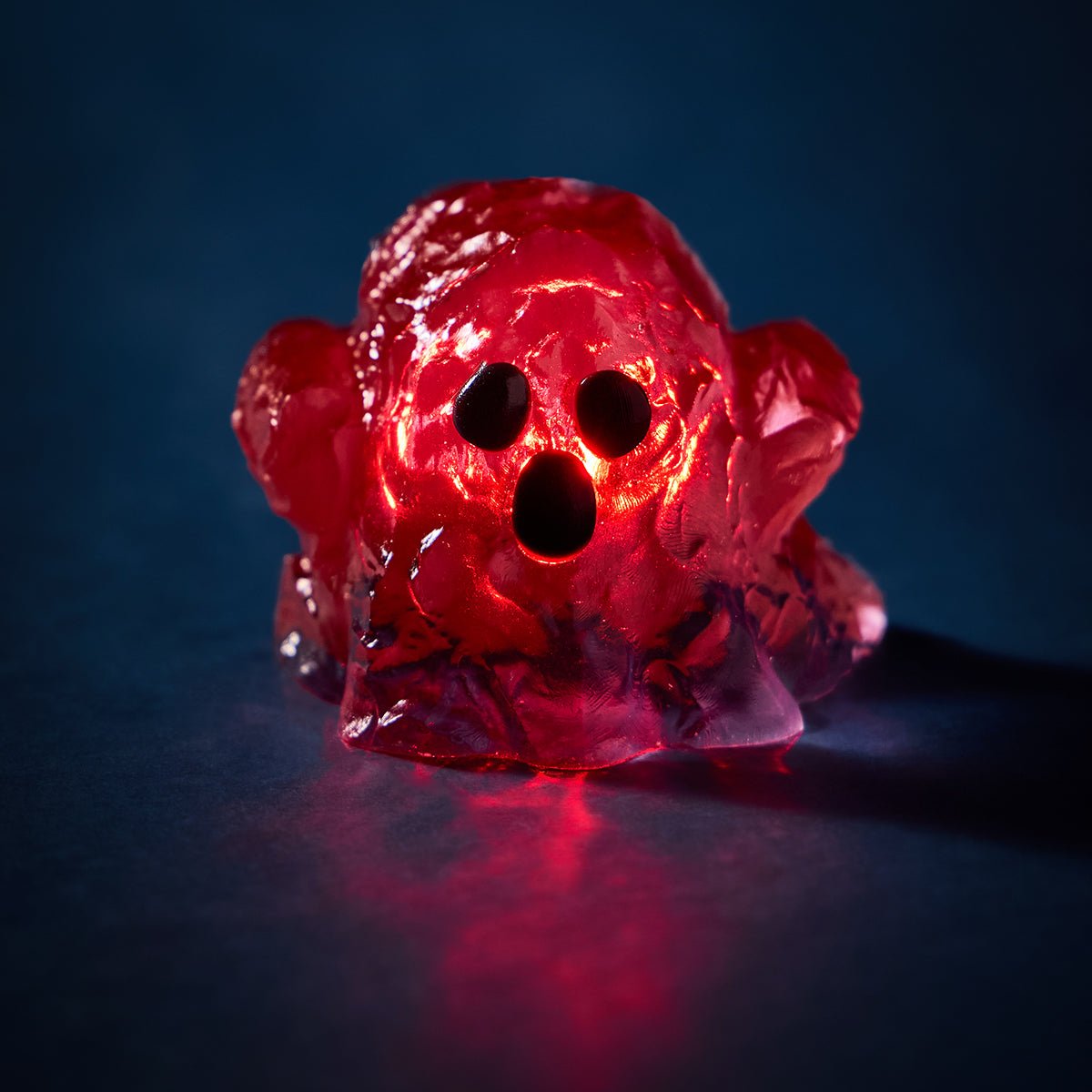Clear Ghost with Red Light Taba Squishy
