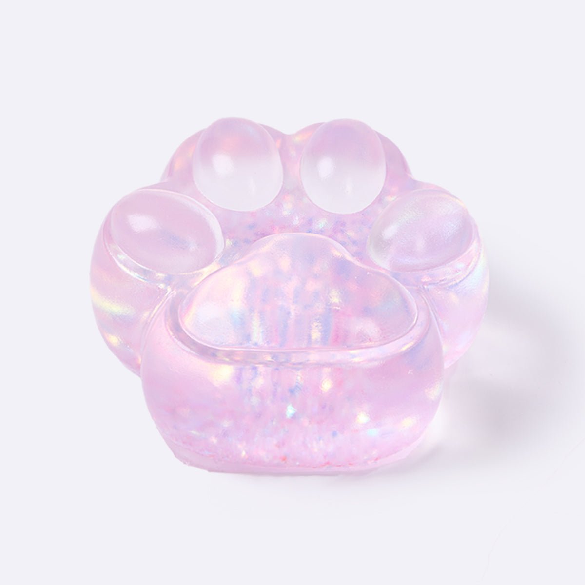Jumbo Blingbling Transparent-purple Paw Taba Squishy