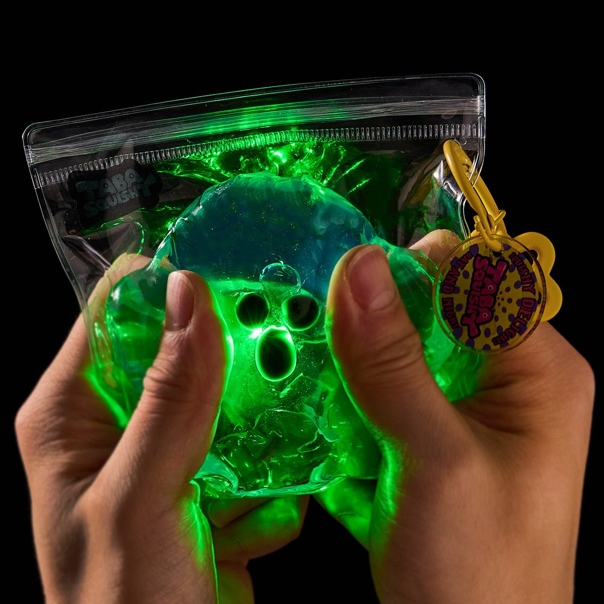 Clear Ghost with Green Light Taba Squishy - Image 4