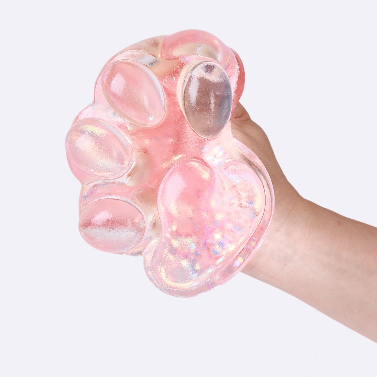 Jumbo Blingbling Transparent-pink Paw Taba Squishy - Image 2