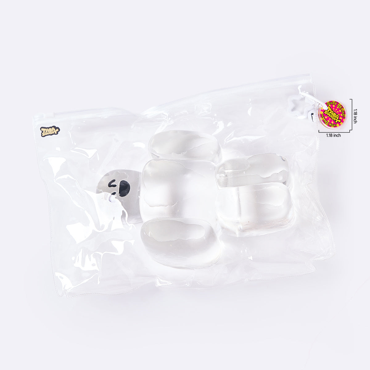 Jumbo Clear Robot Taba Squishy - Image 6