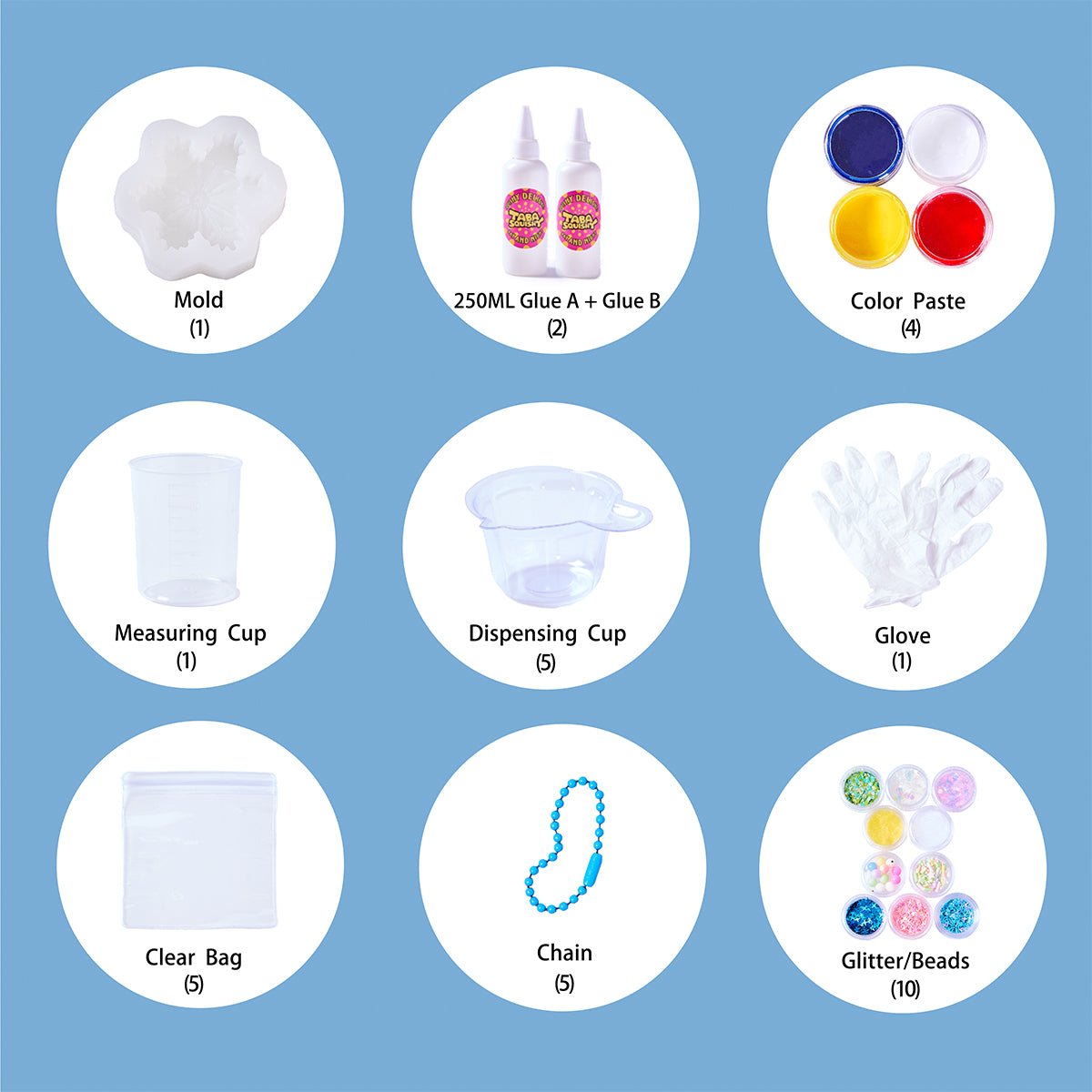 Snowflake Taba Squishy DIY Mold Set - Image 5