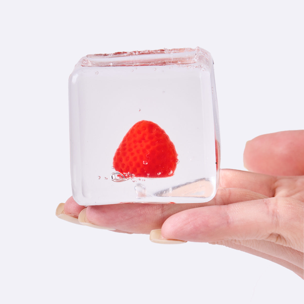 Nested Strawberry Cute Ice Cube Taba Squishy - Image 3
