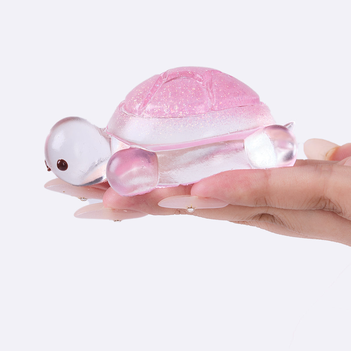 Glitter Clear-pink Turtle Taba Squishy - Image 4