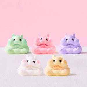 Flocked Hamster Set Taba Squishy