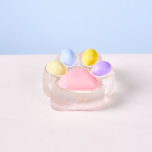 Transparent-colorful Paw Taba Squishy
