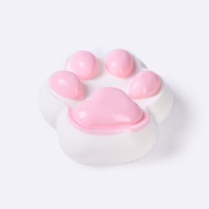 100g White-pink Paw Taba Squishy
