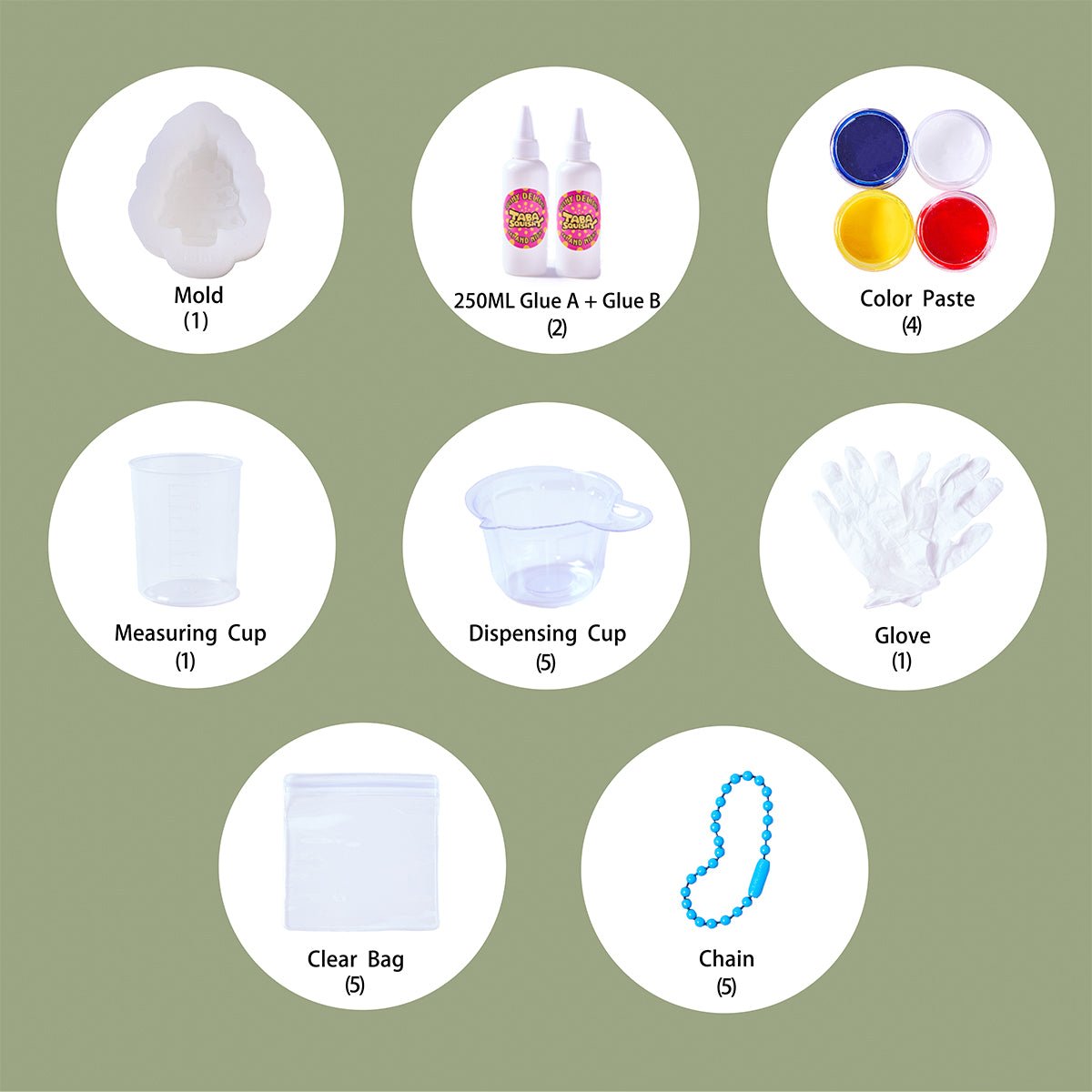 Christmas Tree Taba Squishy DIY Mold Set - Image 4