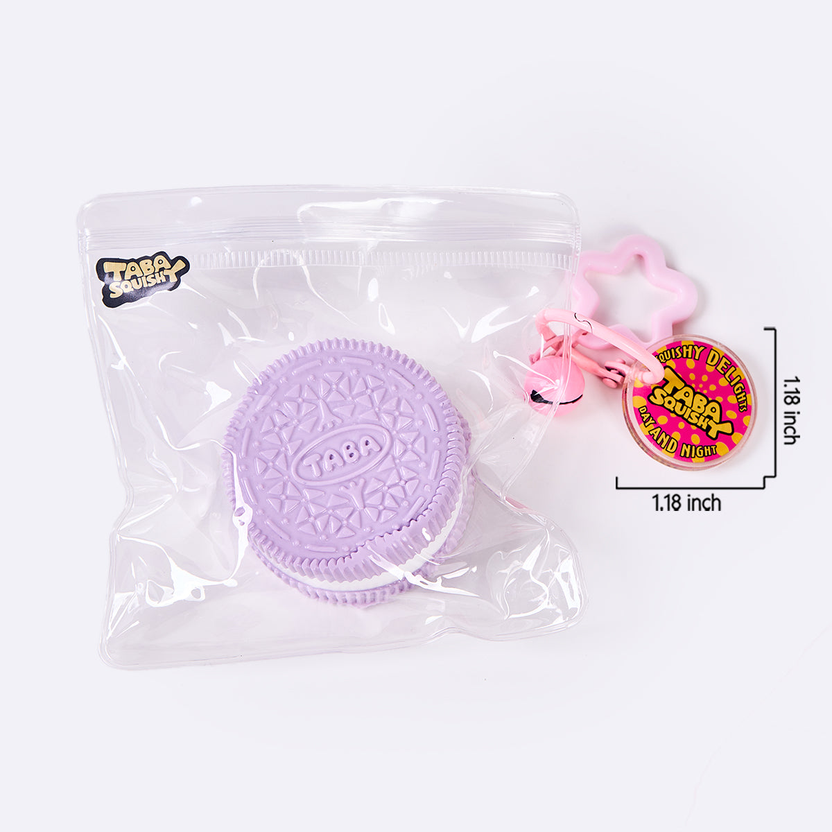 60g Purple-white Sandwich Cookie Taba Squishy - Image 6
