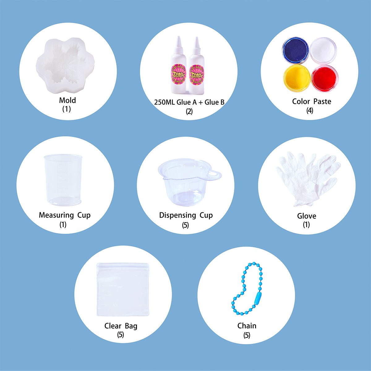 Snowflake Taba Squishy DIY Mold Set - Image 4