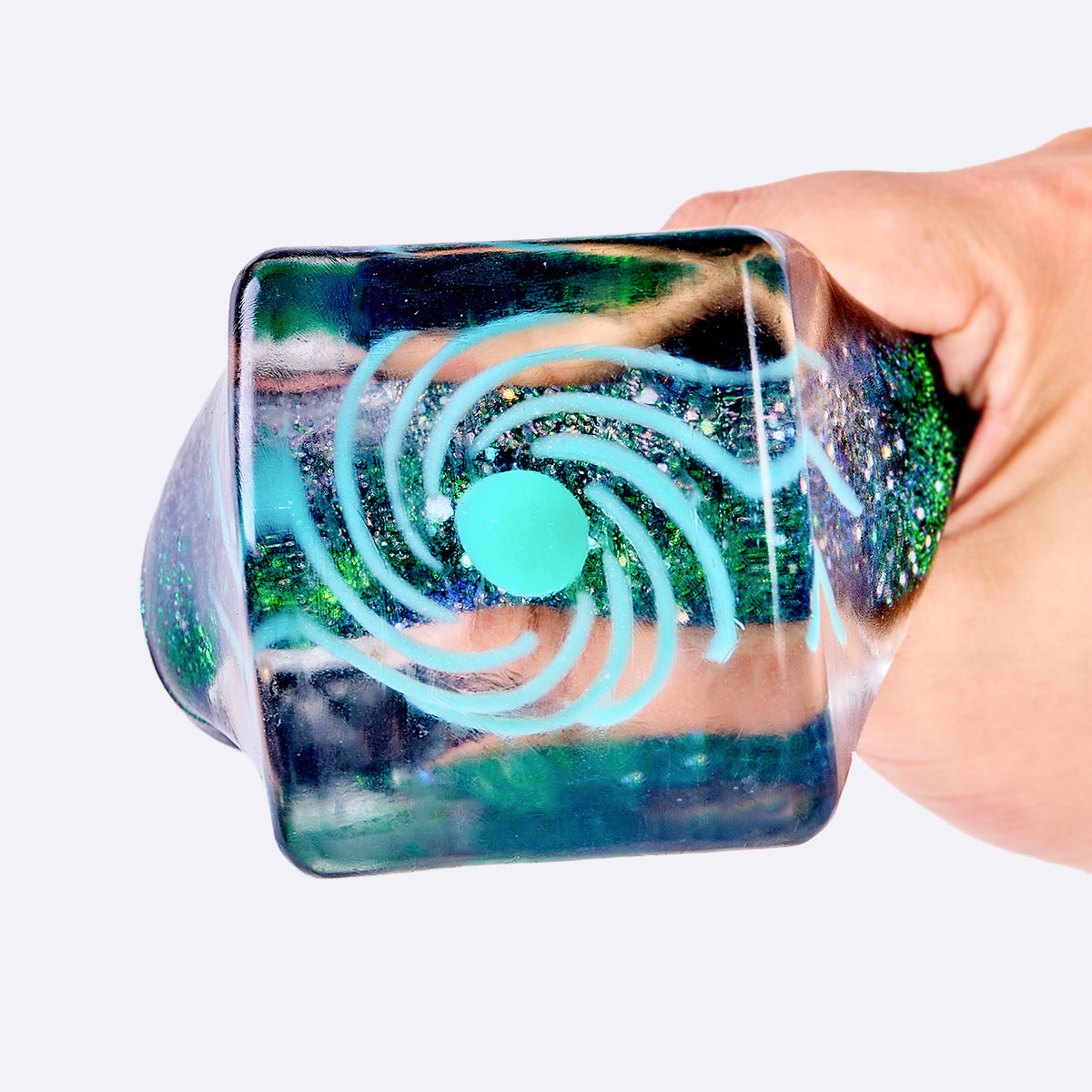 Nested Cyan Space Ice Cube Taba Squishy - Image 3