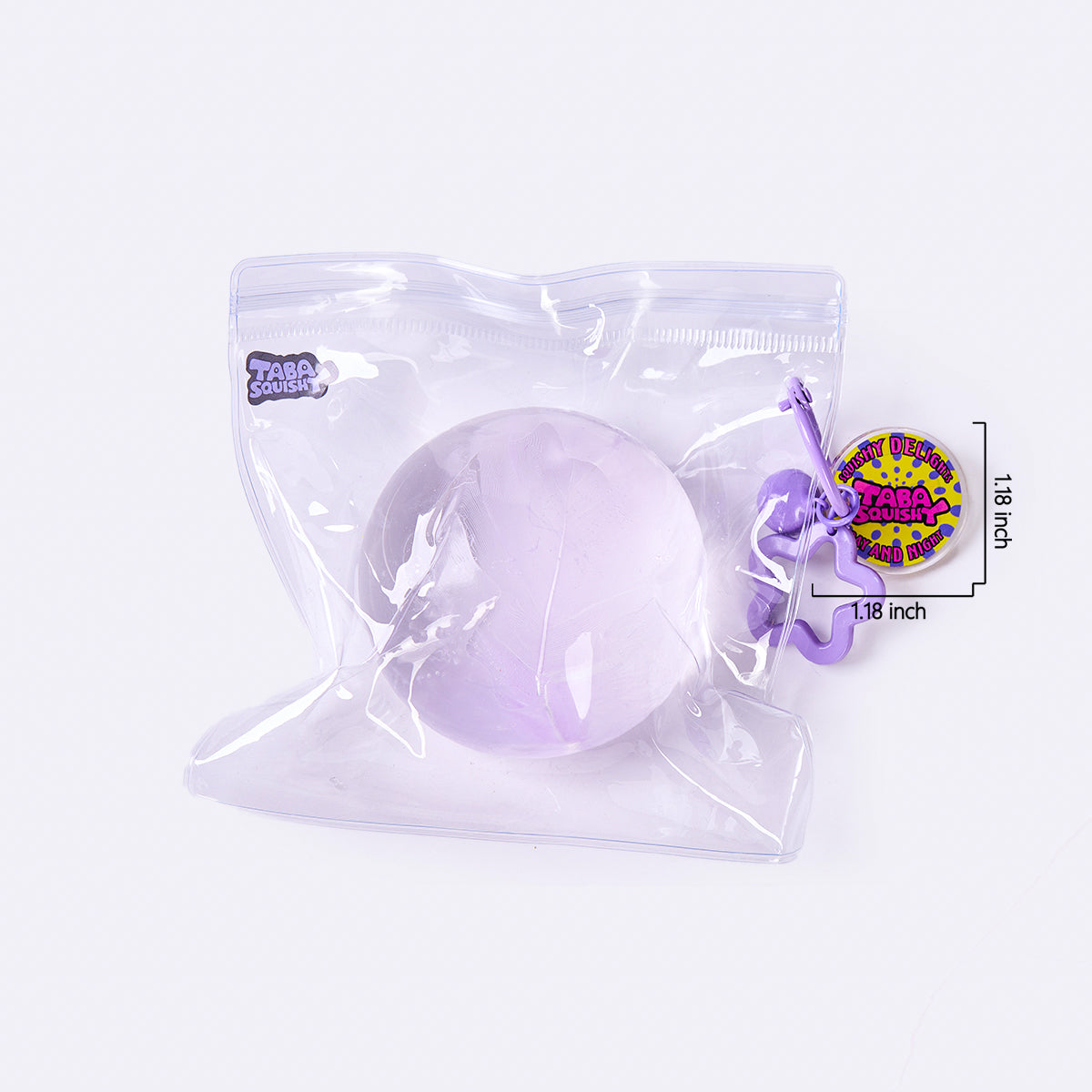 Nested Crystal Purple Feather Taba Squishy - Image 6