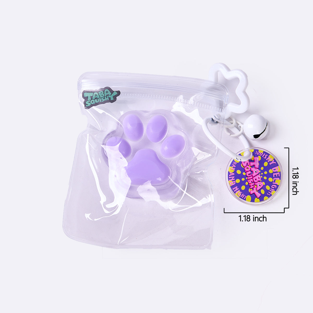45g Transparent-purple Paw Taba Squishy - Image 6