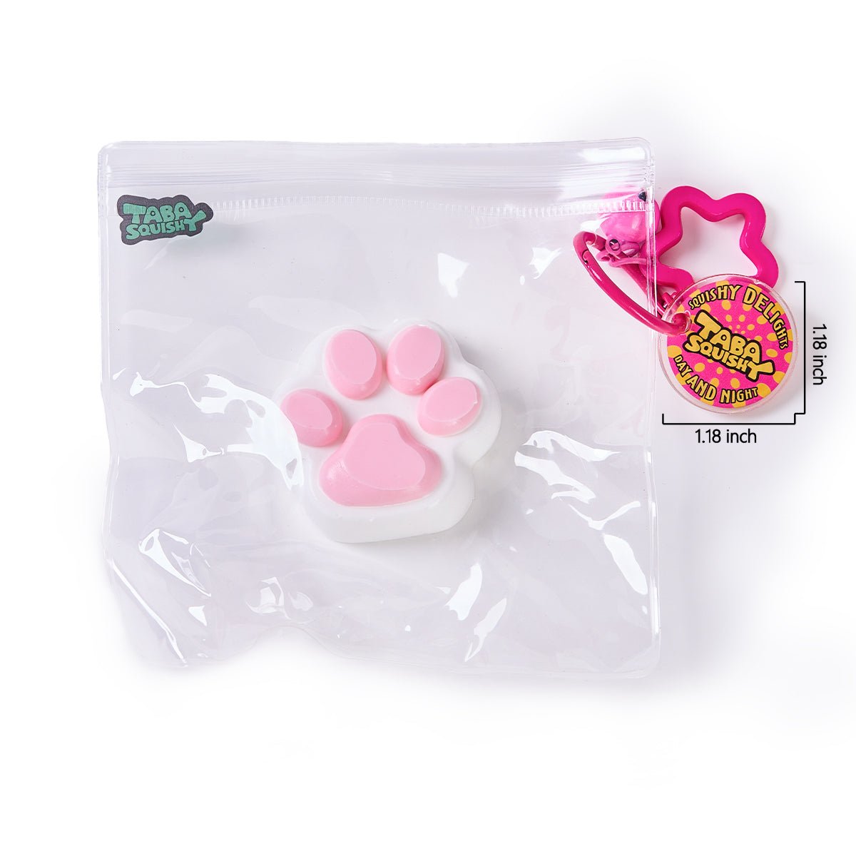 45g White-pink Paw Taba Squishy - Image 6