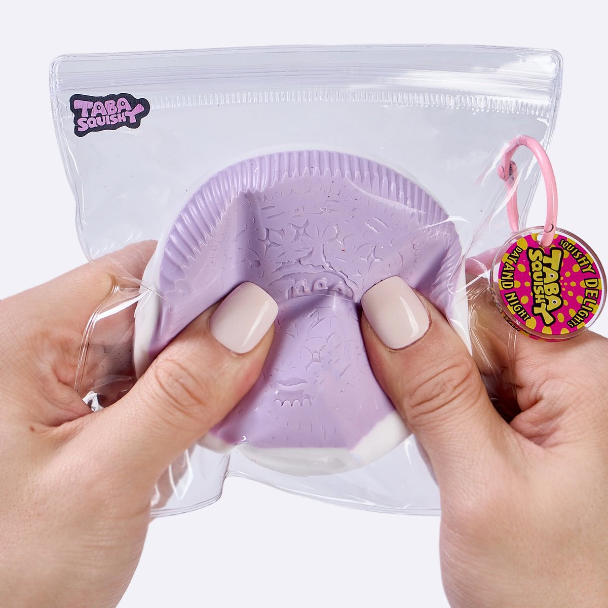 100g Purple-white Sandwich Cookie Taba Squishy - Image 4