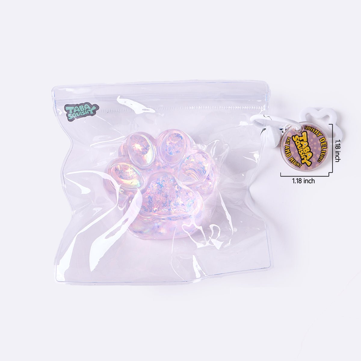 100g Blingbling Transparent-purple Paw Taba Squishy - Image 6