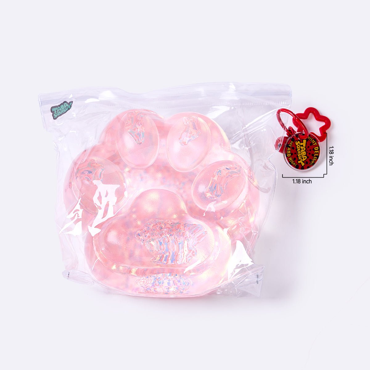Jumbo Blingbling Transparent-pink Paw Taba Squishy - Image 6